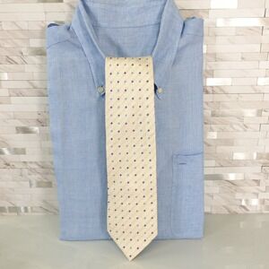 Balmain Neck Tie Men White Solid Bright Luxury Light Minimal Foulard France VHTF
